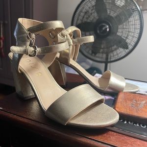 Unisa gold chunky heels